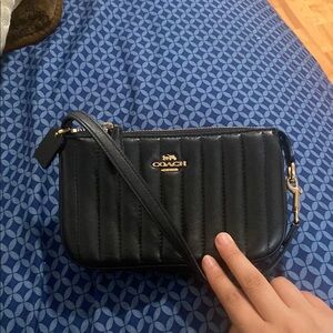 Coach Quilted Leather Crossbody Bag in Black